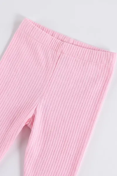 Pembe (6-24 Ay) PawFect Pullu Nakışlı Baskılı Fitilli Taytlı  2'li Kız Bebek Takım 485468