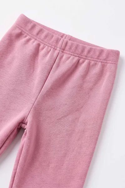 Pembe (6-24 Ay) Süzene Ayıcık Nakışlı  3 İp Şardonlu Kız Bebek 2'li Takım 499441
