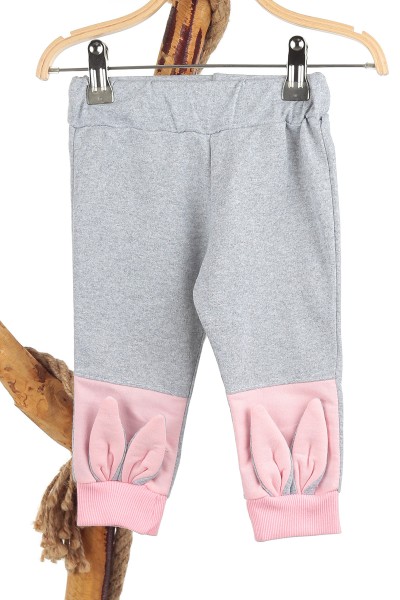 Pembe (6-24 Ay) Tavşan Havuç Nakışlı Üçlü Kız Takım 143594