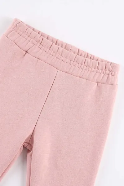 Pembe (6-24 Ay) Tavşan Nakışlı  3 İp Şardonlu Kız Bebek Kışlık Takım 485097
