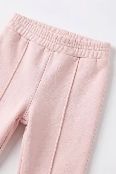 Pembe 6-24 Ay) Yaka Fiyonklu Puantiyeli İçi Şardonlu Kız Bebek Takım 493507