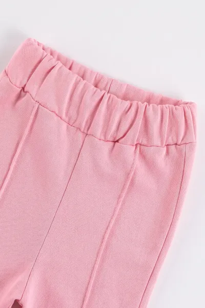 Pembe (6-24 Ay) Yakası Çiçek Nakışlı  2 İp Kız Bebek Takım  499778