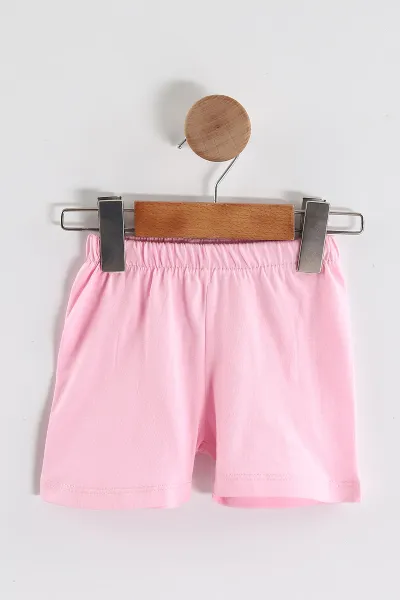 Pembe (6-24 Ay)Hey Girls  Baskılı Süprem Kız Bebek  Yazlık Takım 440502