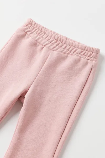 Pembe (6-24 Ay)Nakışlı İçi Peluş Montlu Kız Bebek 3'lü Takım 482583