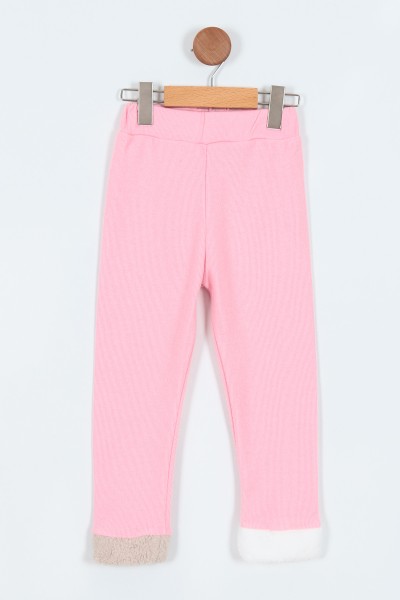 Pembe (6-9 Yaş) Perfect Baskılı Taş İşlemeli Welsoft Kol Detaylı Selanik Kumaş Kız Çocuk Takım 210014