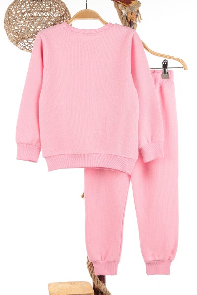 Pembe (6-9 Yaş) Rengarenk Ponponlu Selanik Kumaş Kız Çocuk Takım 144372