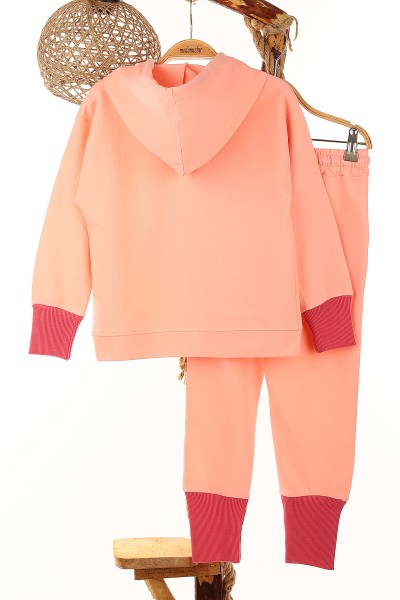 Pembe (7-11 Yaş) Panda Baskılı Kaşkorse Garnili  İki İp Kız Çocuk Takım 150606