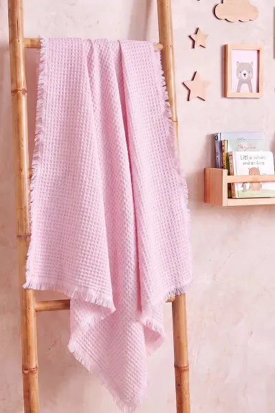 Pembe (75*80 cm) Waffle Bebek Battaniye 489328