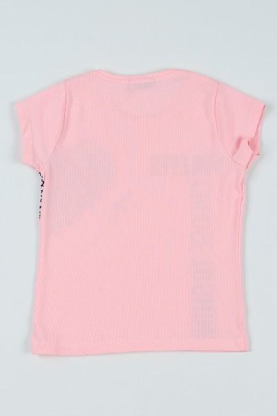 Pembe (8-12 Yaş) Forever Baskılı Kız Çocuk Tişört 94599