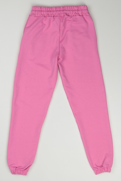 Pembe (9-16 Yaş) Bel Paça Lastikli Kız Çocuk Eşofman Altı 89940