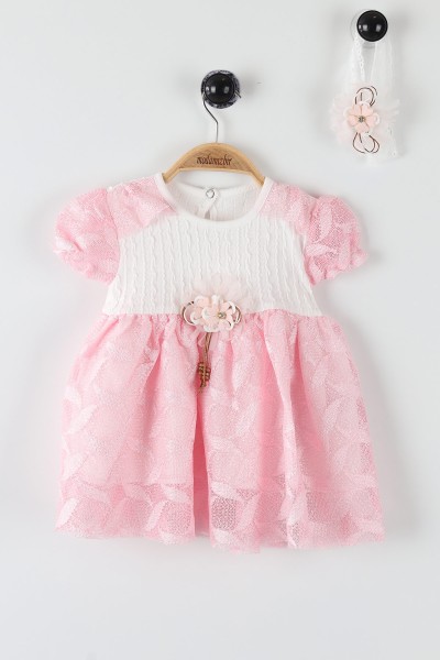pembe-9-18-ay-cicek-tas-islemeli-tullu-kol-firfirli-kiz-bebe-elbise-169848