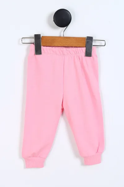 Pembe (9-24 Ay) Çiçek Desenli Kız Bebek 3'lü Takım 336008