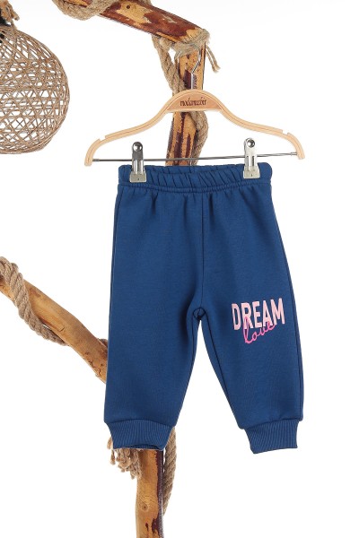 Pembe (9-24 Ay) Çift Cepli Dream Baskılı Üç İp Şardonlu Kız Çocuk Takım 140131