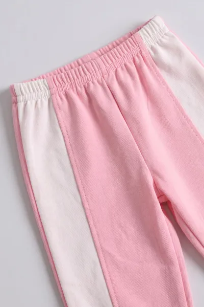 Pembe (9-24  Ay)  Kedi Baskılı   Lastikli Paça Penye  Kız Bebek Takım 480177