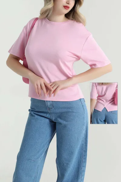 Pembe Arkası Yırtmaçlı Oysho Kadın Üst 465716