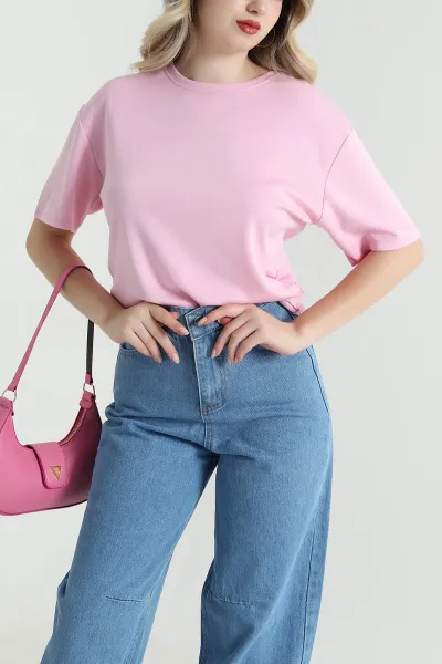 Pembe Arkası Yırtmaçlı Oysho Kadın Üst 465716
