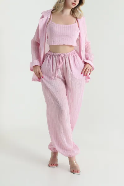 pembe-astarli-cizgili-tencel-kadin-uclu-takim-462737