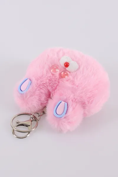 Pembe Ayıcık Figürlü Peluş Anahtarlık&Çanta Süsü 404655