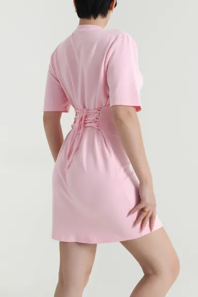 Pembe Bağlamalı Oysho Kadın Elbise 464065