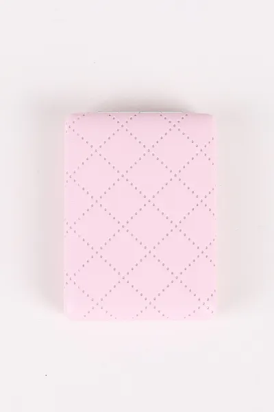 Pembe Baklava Dilim Desenli Kare  Cep ve Çanta Aynası 473850