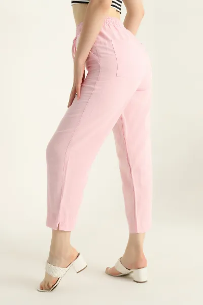 Pembe Balık Sırtı Detay Terni Pantolon 285846