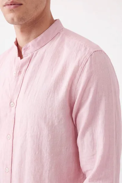 Pembe Bambu Hakim Yaka Erkek Gömlek 471892