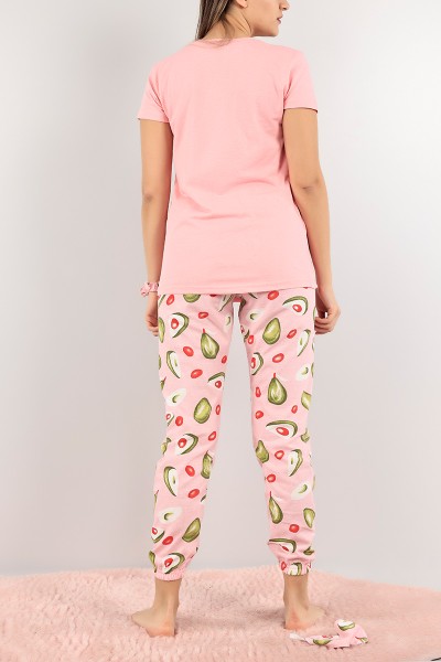 Pembe Baskılı Bayan Pijama Takımı 108496