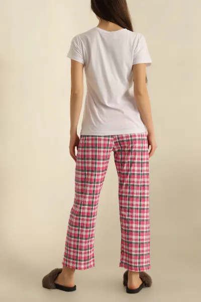 Pembe Baskılı Bayan Pijama Takımı 264226