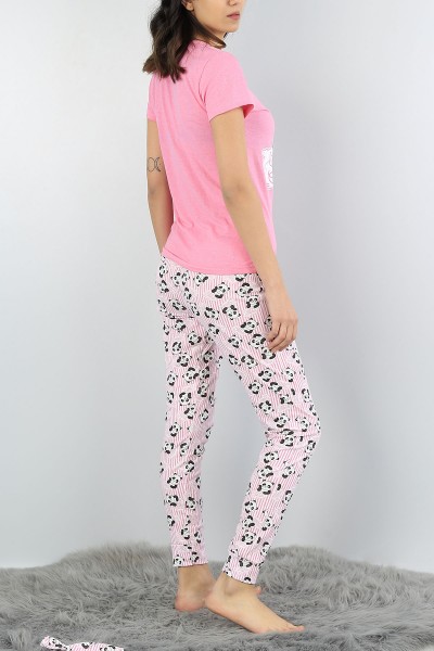Pembe Baskılı Bayan Pijama Takımı 54929