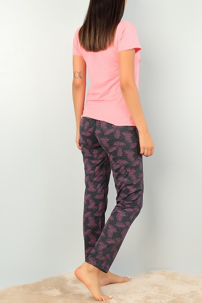 Pembe Baskılı Bayan Pijama Takımı 73476
