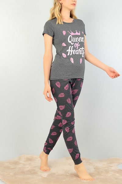 Pembe Baskılı Bayan Pijama Takımı 73484