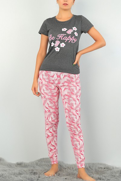 Pembe Baskılı Bayan Pijama Takımı 73549
