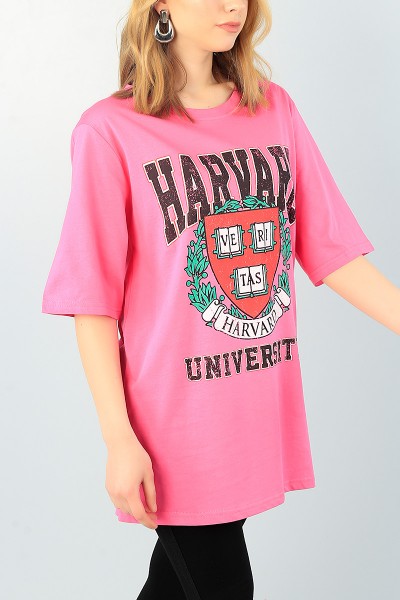 Pembe Baskılı Bayan Tişört 65256
