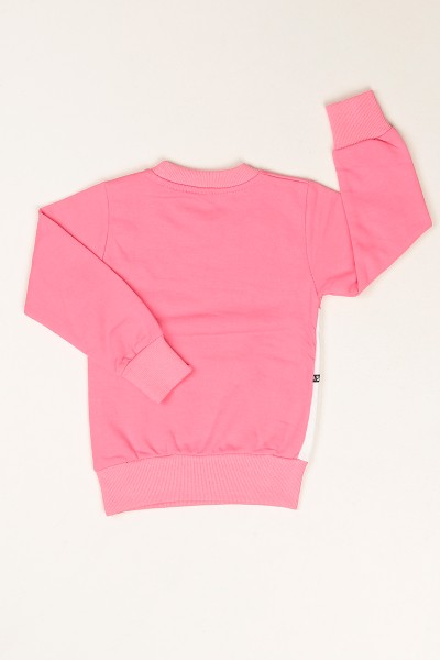 Pembe Baskılı İçi Pamuk Kız Çocuk Sweat 80617