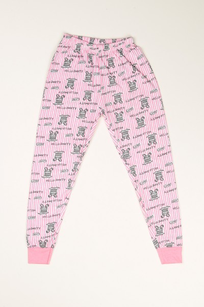 Pembe Baskılı Kız Çocuk Pijama Takımı 77934