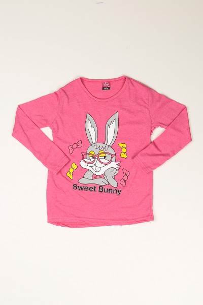 Pembe Baskılı Kız Çocuk Pijama Takımı 77945