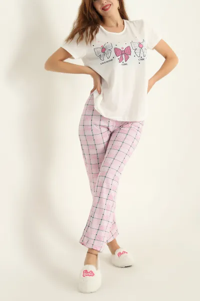 Pembe Baskılı Süprem Pijama Takımı 288925