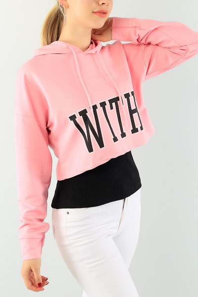 Pembe Baskılı Sweat Askılı Atlet Bayan Takım 74941