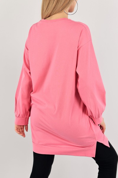 Pembe Baskılı Yazlık Tunik 116272