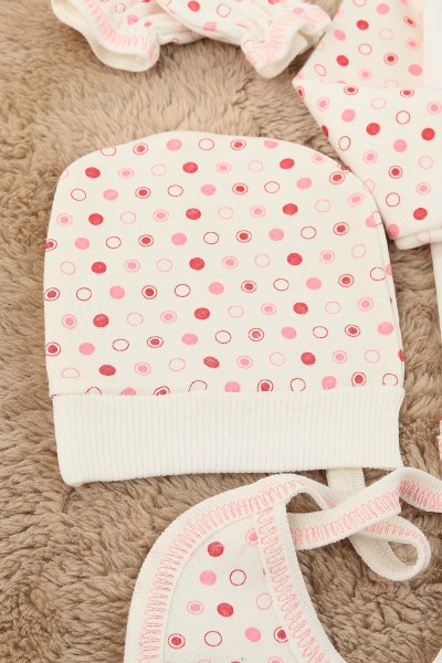Pembe Bear Ayı Nakışlı 5 Parçalı Kız Zıbın Seti 158772