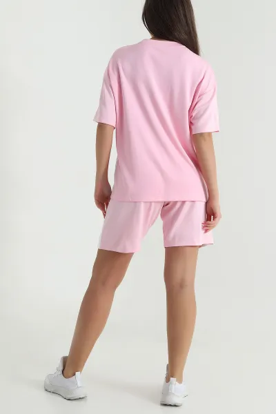 Pembe Bel Lastikli Şerit Detay Oysho Kadın İkili Takım 475043