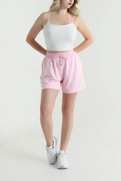 Pembe Beli Lastikli Modal Kadın Şort 461735