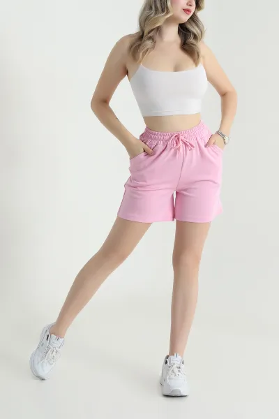 Pembe Beli Lastikli Oysho Kadın Şort 478554