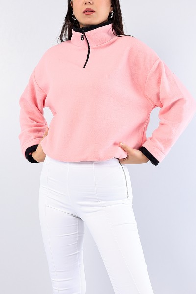 Pembe Beli Sıkmalı Bayan Polar 76110