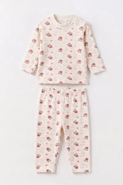 pembe-beyaz-1-3-yas-yildizli-ayicik-desenli-cocuk-pijama-takim-477363