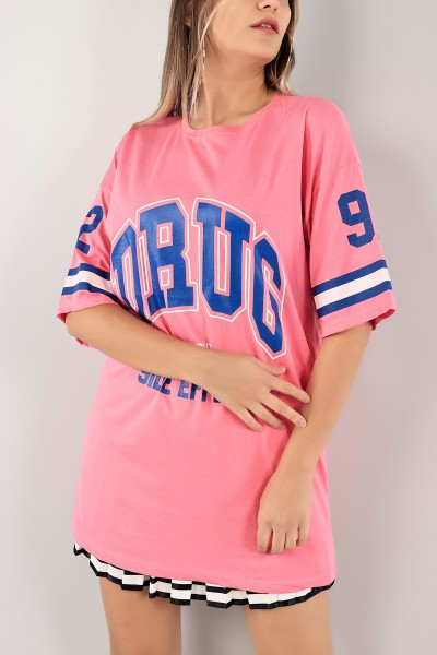 pembe-bisiklet-yaka-baskili-tisort-121794