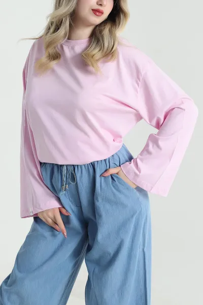 Pembe Bisiklet Yaka Kadın Tunik 478115