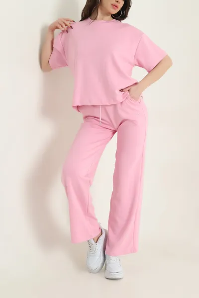 Pembe Bisiklet Yaka Oysho Kadın İkili Takım 435520