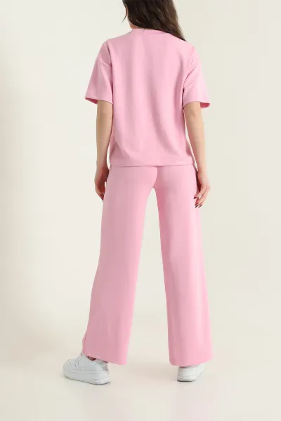 Pembe Bisiklet Yaka Oysho Kadın İkili Takım 435520