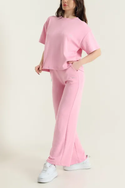 Pembe Bisiklet Yaka Oysho Kadın İkili Takım 435520